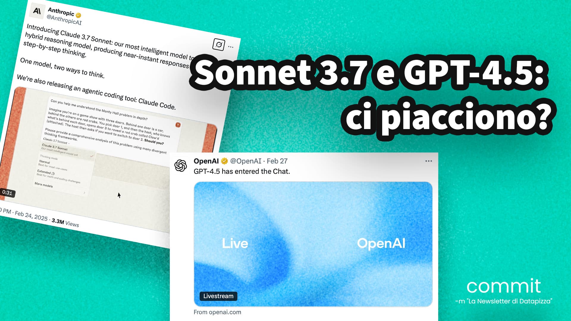 Sonnet 3.7 e GPT-4.5: ci piacciono?